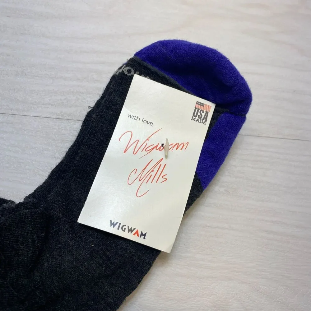 Wigwam Allen Edmonds Socks Gray Blue Mens Merino Wool Blend‎ USA